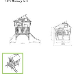 EXIT Toys Maisonnette en Bois Crooky 300 - 1 pièce