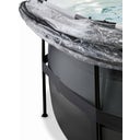 Frame Pool Ø 450 x 122 cm inkl. Kartuschenfilteranlage und Abdeckung - Black Leather Style - 1 Set