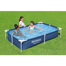 Steel Pro™ Frame Pool ohne Pumpe 221 x 150 x 43 cm, dunkelblau, eckig
