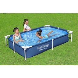 Steel Pro™ Frame Pool ohne Pumpe 221 x 150 x 43 cm, dunkelblau, eckig