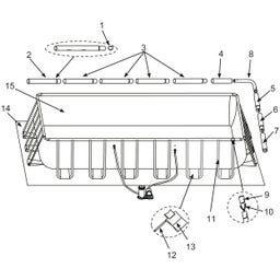 Ultra Quadra XTR Frame Pool 549 x 274 x 132 cm - Zonder pomp en accessoires