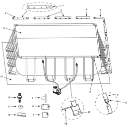 Ultra Quadra XTR Frame Pool 549 x 274 x 132 cm - Zonder pomp en accessoires