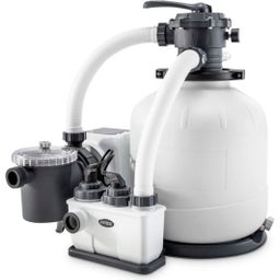 Système de Filtration à Sable Krystal Clear 8 m³ avec Électrolyseur au Sel - 1 pièce - débit de la pompe 8.000 l/h 